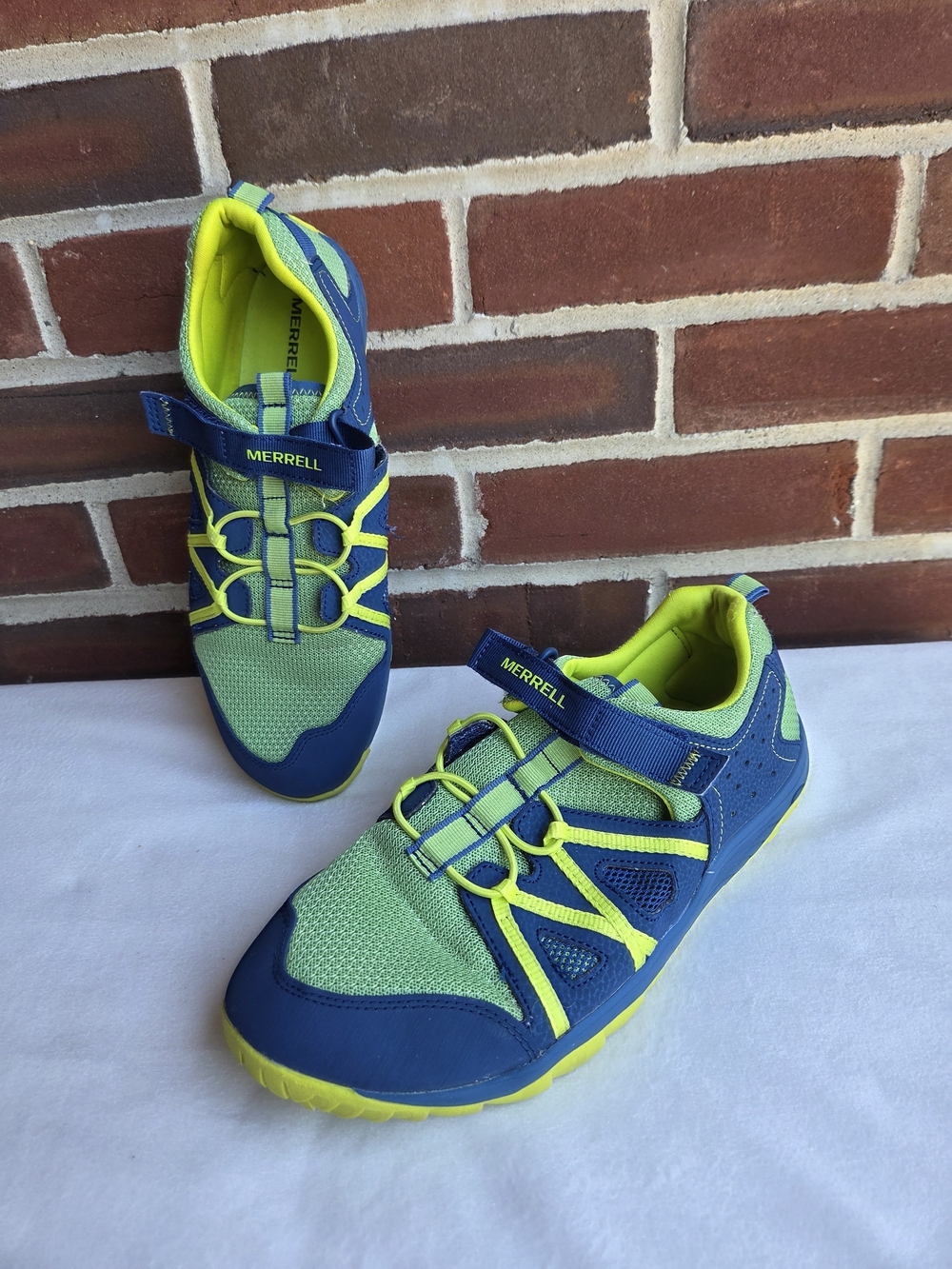 Merrell Hydro Glove Boys Youth Size 7 M Blue Green Water Hiking Shoes
